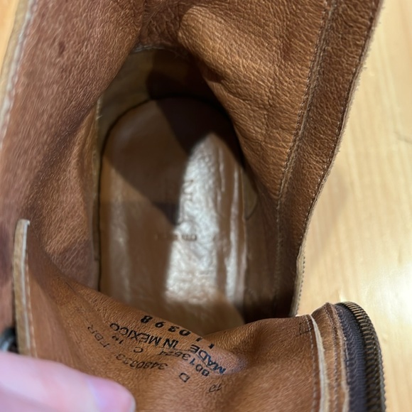 Frye Tan Suede Lace Up Bowery Boots - Picture 6 of 7